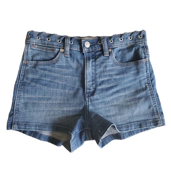 Abercrombie & Fitch High Rise Short Lace Detail w/ Grommets Women's Size 2 - Picture 1 of 16